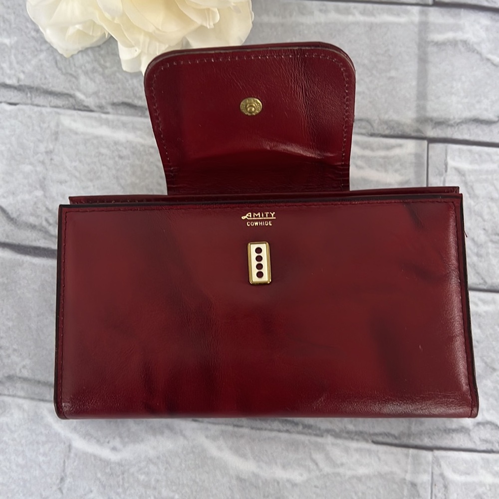 Amity Cowhide burgundy wallet - Picture 6 of 11